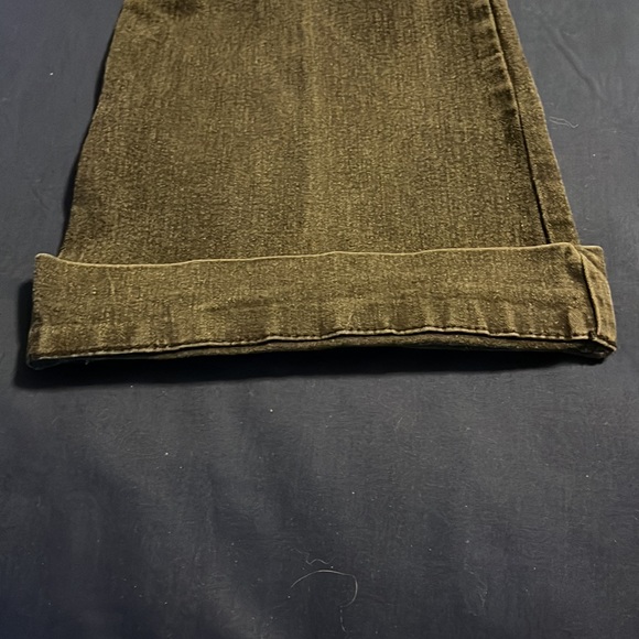 Black denim flare leg jeans. - Picture 6 of 8